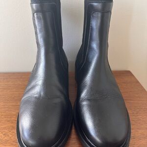 Poppy Barley Sleek Black Leather Booties